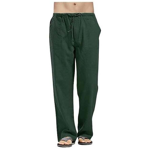 Men's Comfort Breathable Full Length Linen Pants