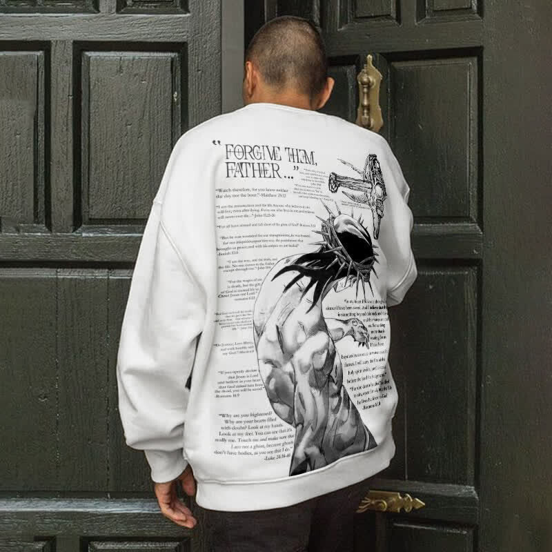 Forgive Them,Father Bible Verses Print Sweatshirt