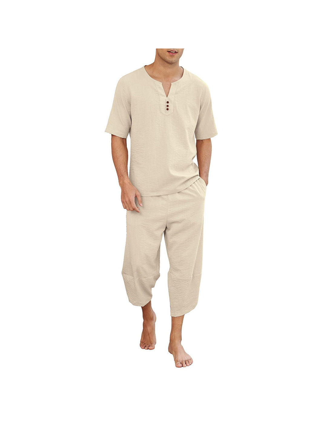 Gary Casual Suit Cropped Pants Shirt Suit