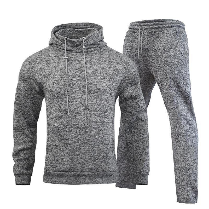 Men's Cationic Fleece Hooded Tracksuit