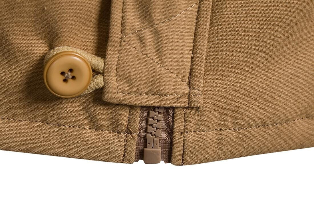 Men's Outdoor Washed Hooded Cotton Jacket