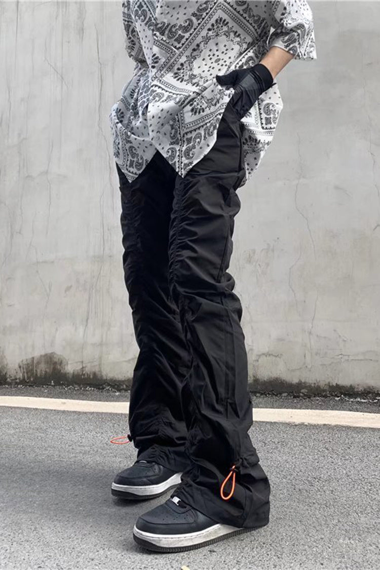 Casual Solid Color Pleated Pants