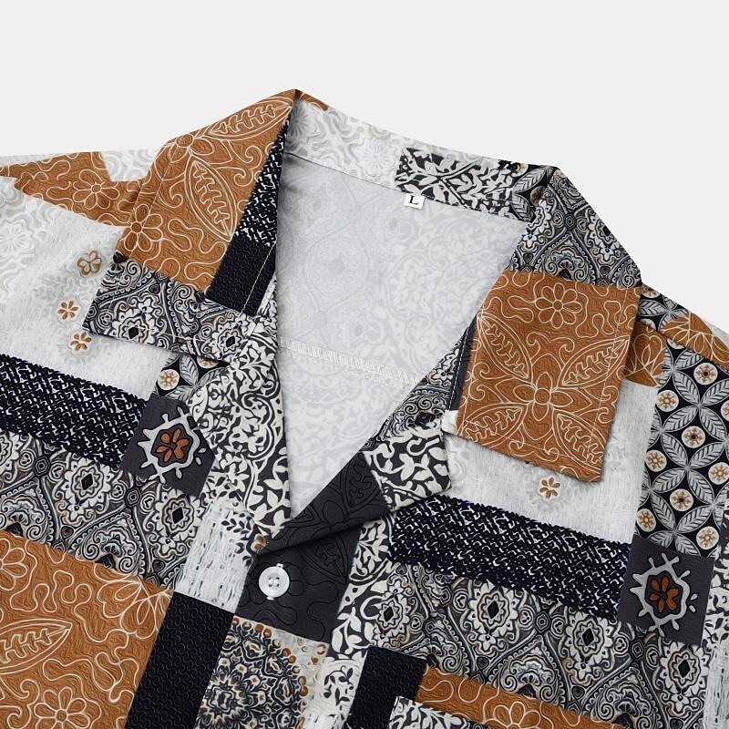 Men's Floral Hawaiian Shirts Short Sleeve Button Down Beach Shirts