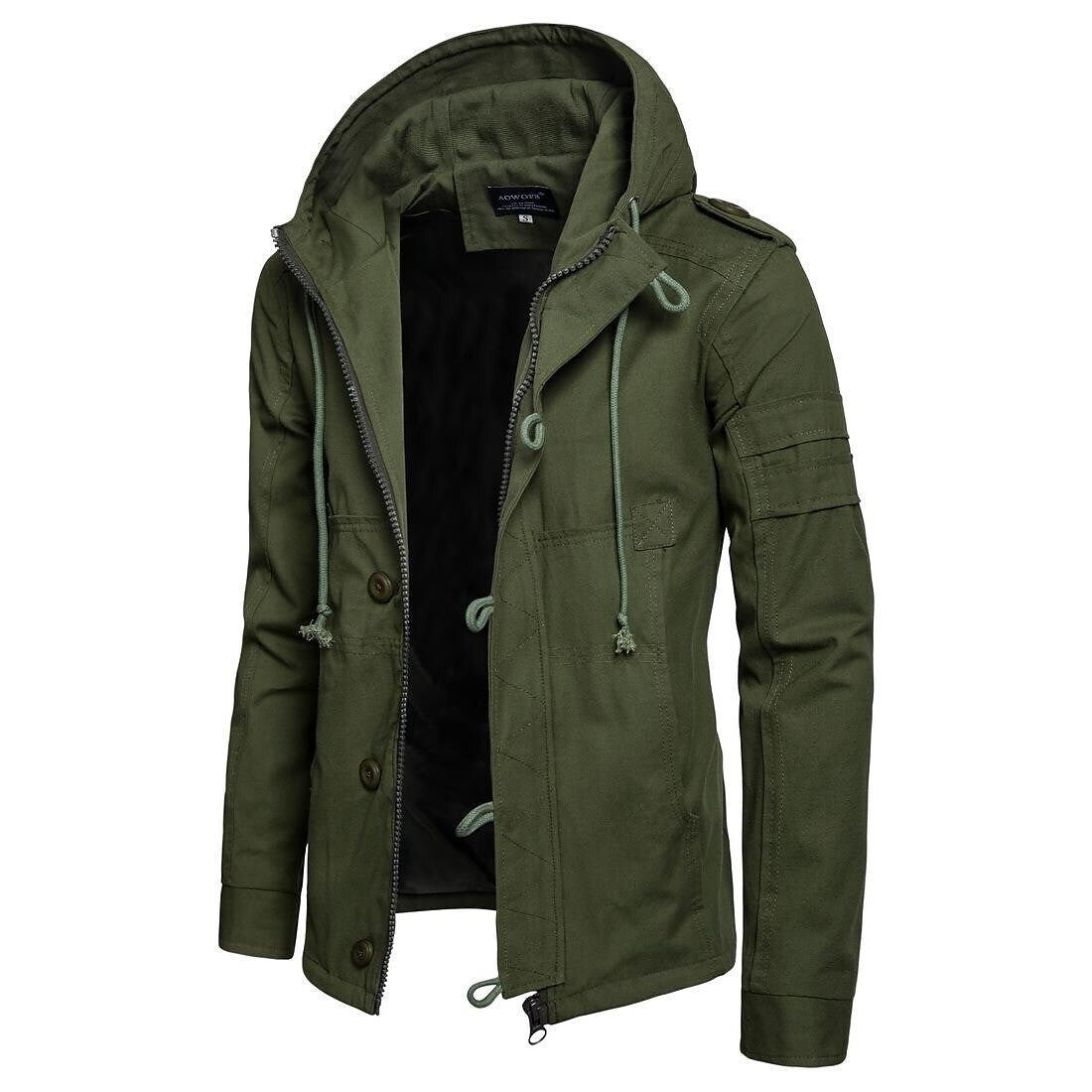 Men's Outdoor Washed Hooded Cotton Jacket