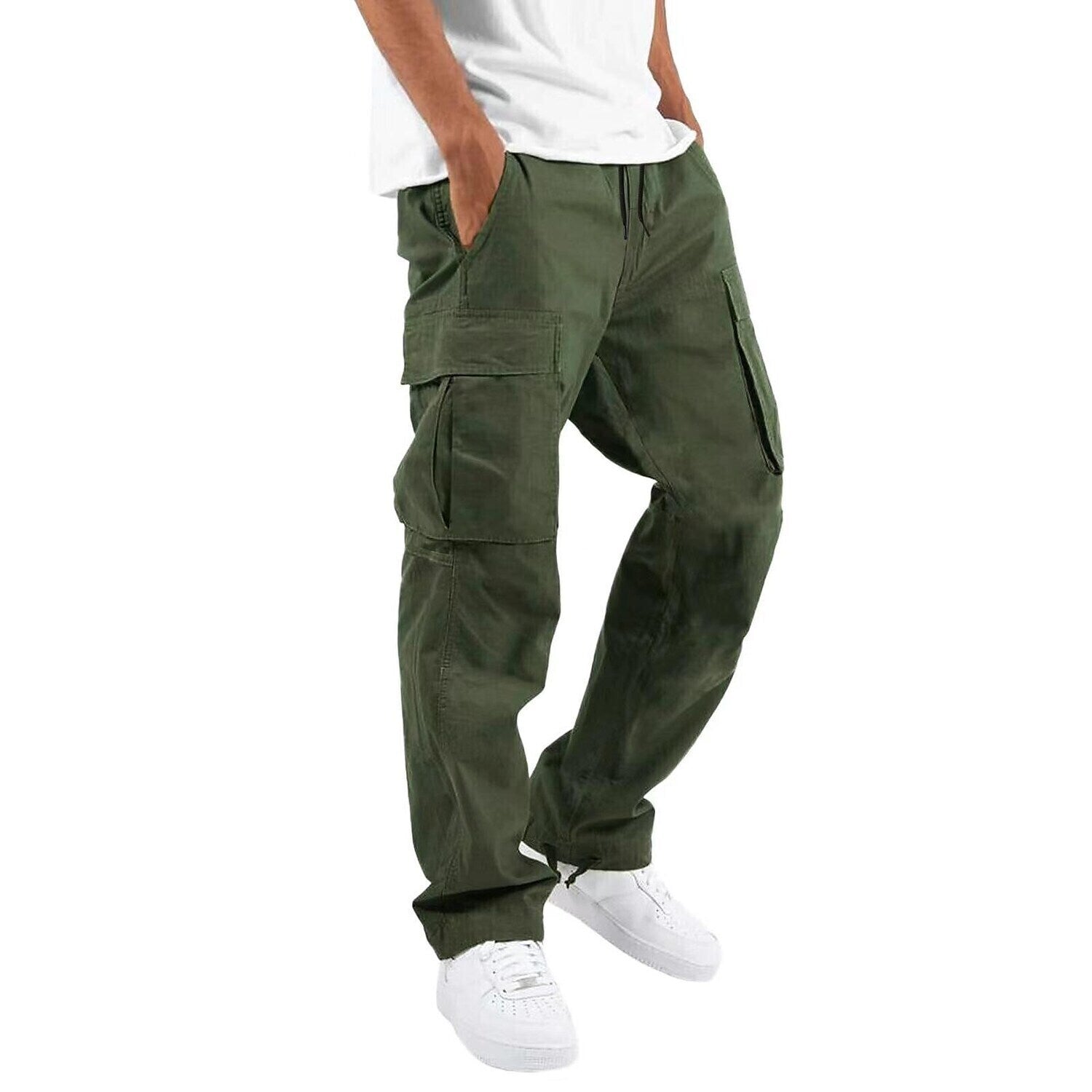 Men's Pocket Drawstring Cargo Pants