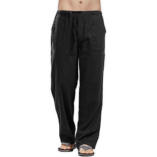 Men's Comfort Breathable Full Length Linen Pants
