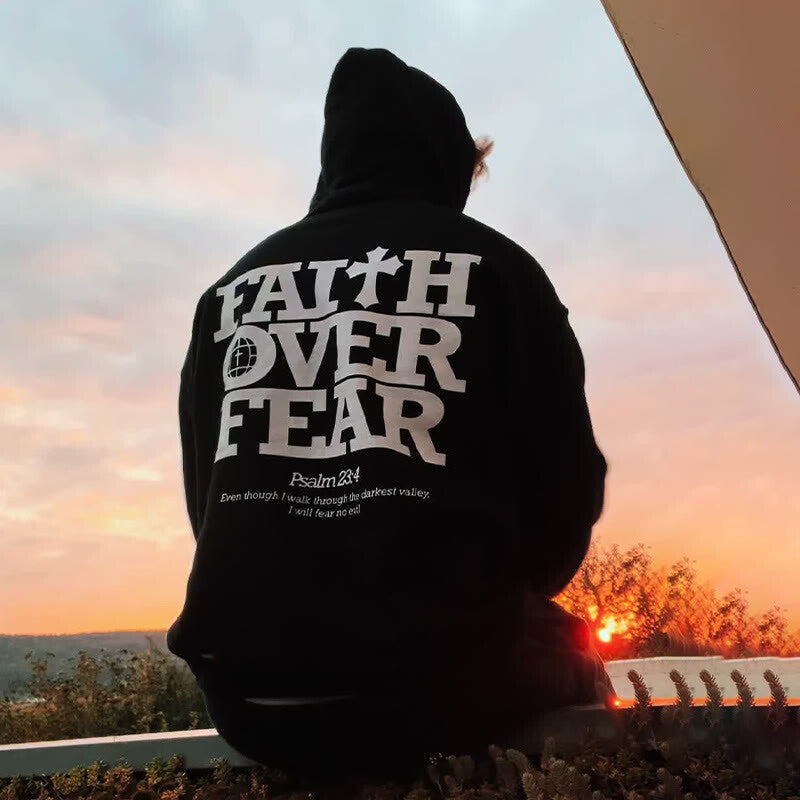 Faith Over Fear Print Hoodie