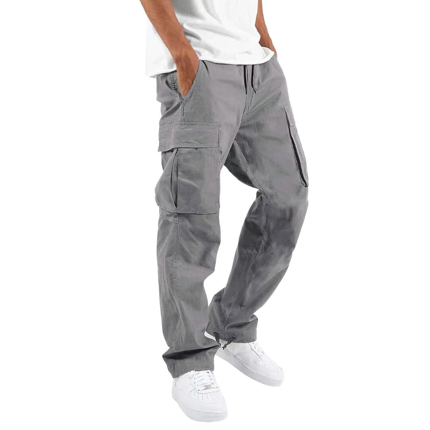 Men's Pocket Drawstring Cargo Pants