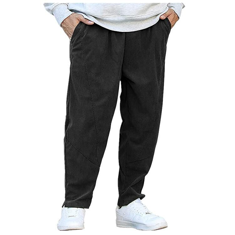 Men's Vintage Corduroy Drawstring Waist Harem Pants