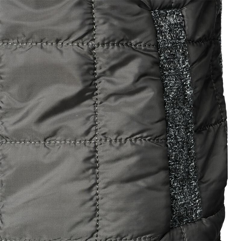 Men's Fleece Padded Patchwork Zipper Hooded Cardigan