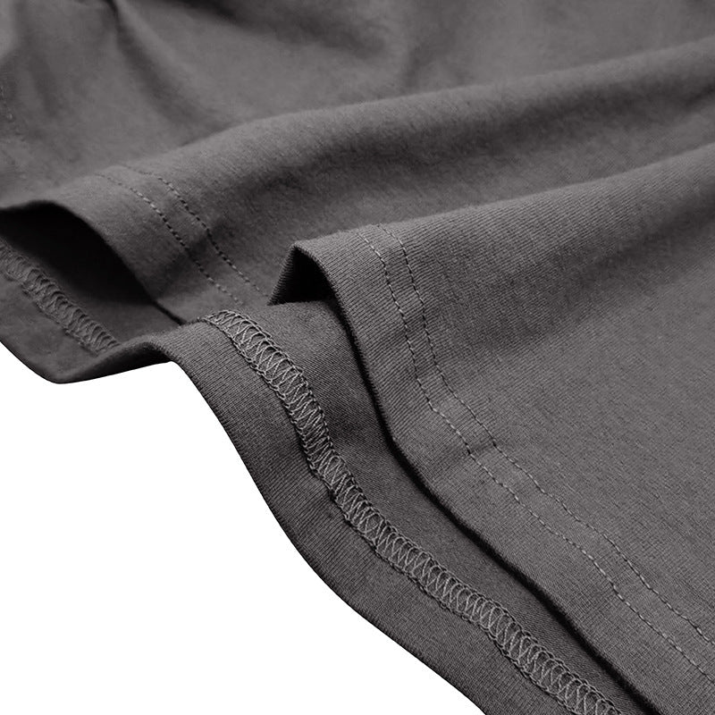 Men's Cotton Solid Color Long Sleeve Pullover Hoodie