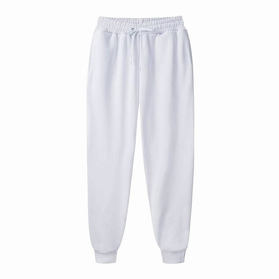 Men's Drawstring Elastic Waist Solid Color Side Pockets Brushed Sweatpants