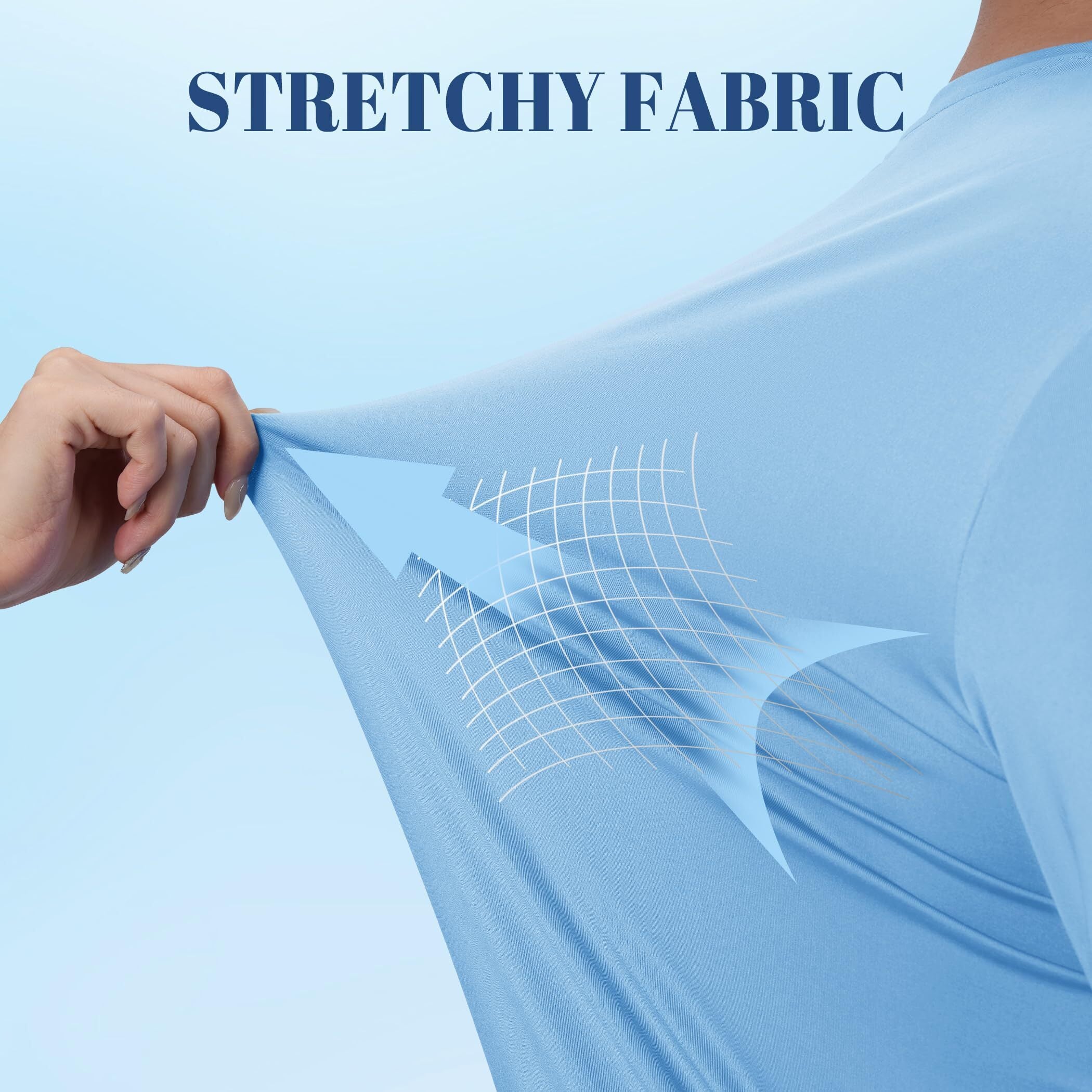 Men's Long Sleeve Shirts UPF 50+ UV Sun Protection Athletic Shirts for Hiking Running Workout Rash Guard