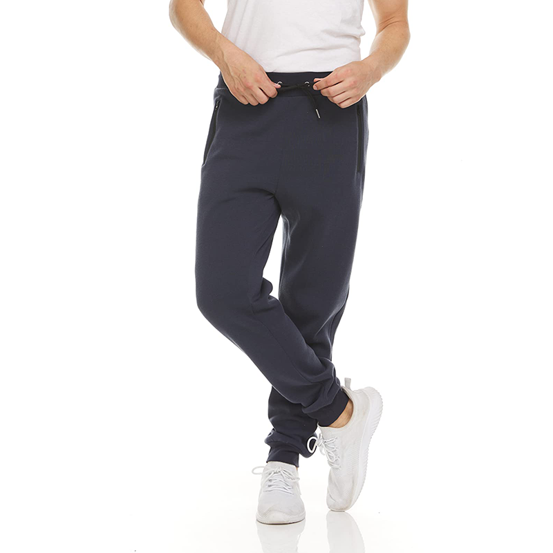 Mens 3 Pack Drawstring Fleece Sweatpants with Zipper Pocket