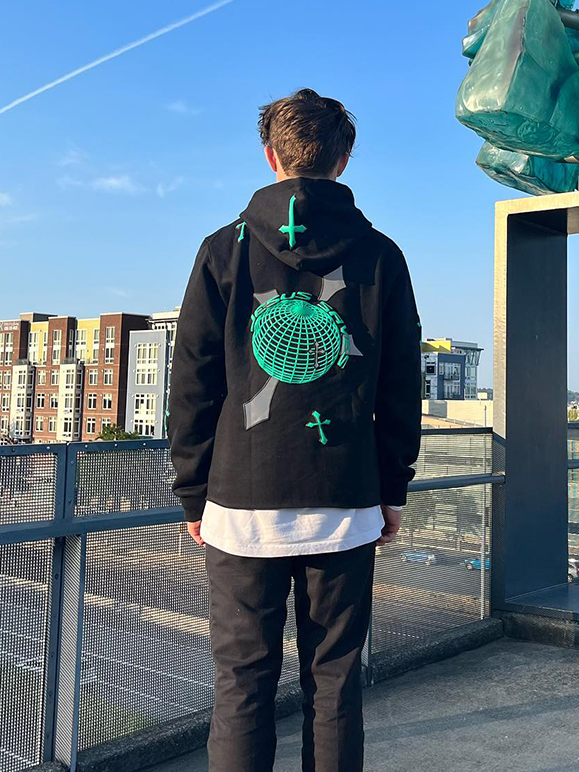 Jesus Saves Cross Print Hoodie