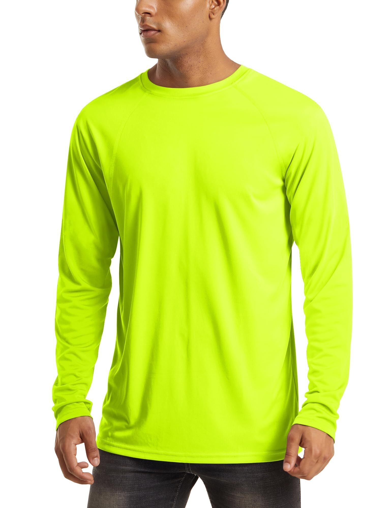 Men's Long Sleeve Shirts UPF 50+ UV Sun Protection Athletic Shirts for Hiking Running Workout Rash Guard