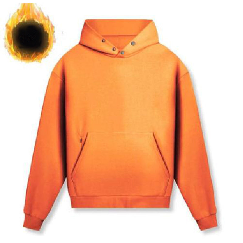 Men's Fleece Hidden Zipper Pocket Detail Hoodie