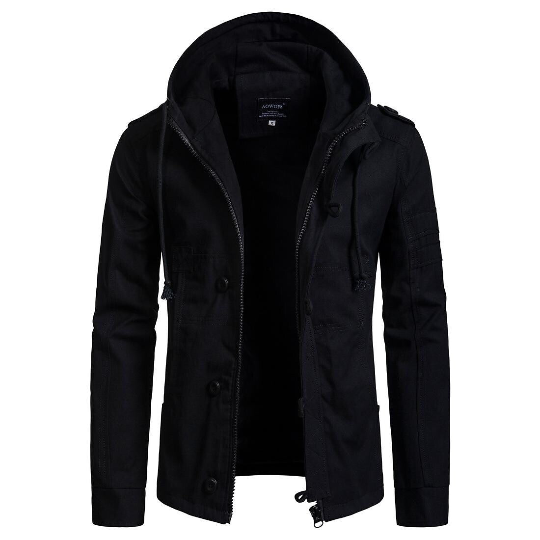 Men's Outdoor Washed Hooded Cotton Jacket