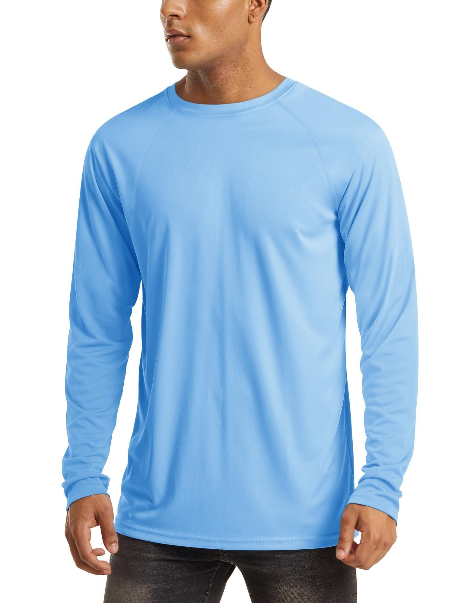 Men's Long Sleeve Shirts UPF 50+ UV Sun Protection Athletic Shirts for Hiking Running Workout Rash Guard