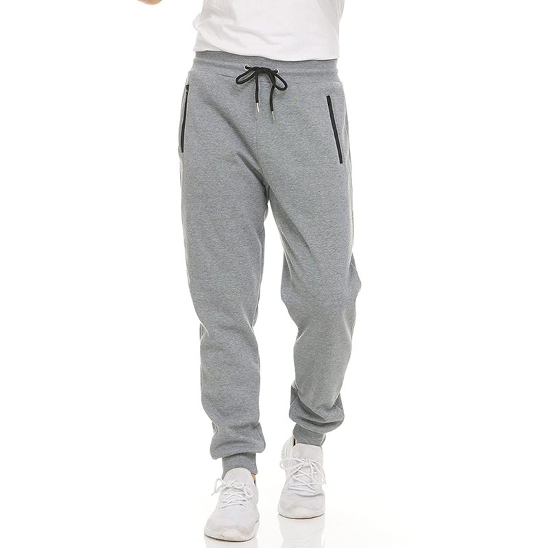 Mens 3 Pack Drawstring Fleece Sweatpants with Zipper Pocket
