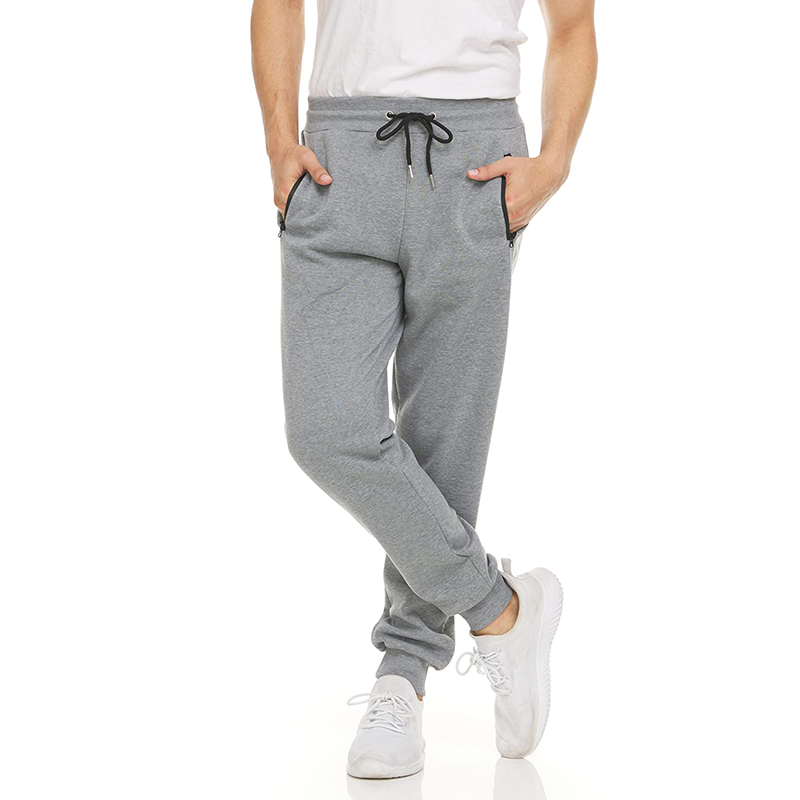 Mens 3 Pack Drawstring Fleece Sweatpants with Zipper Pocket
