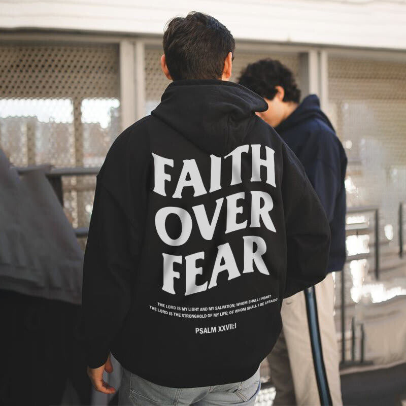 Faith Over Fear Print Hoodie