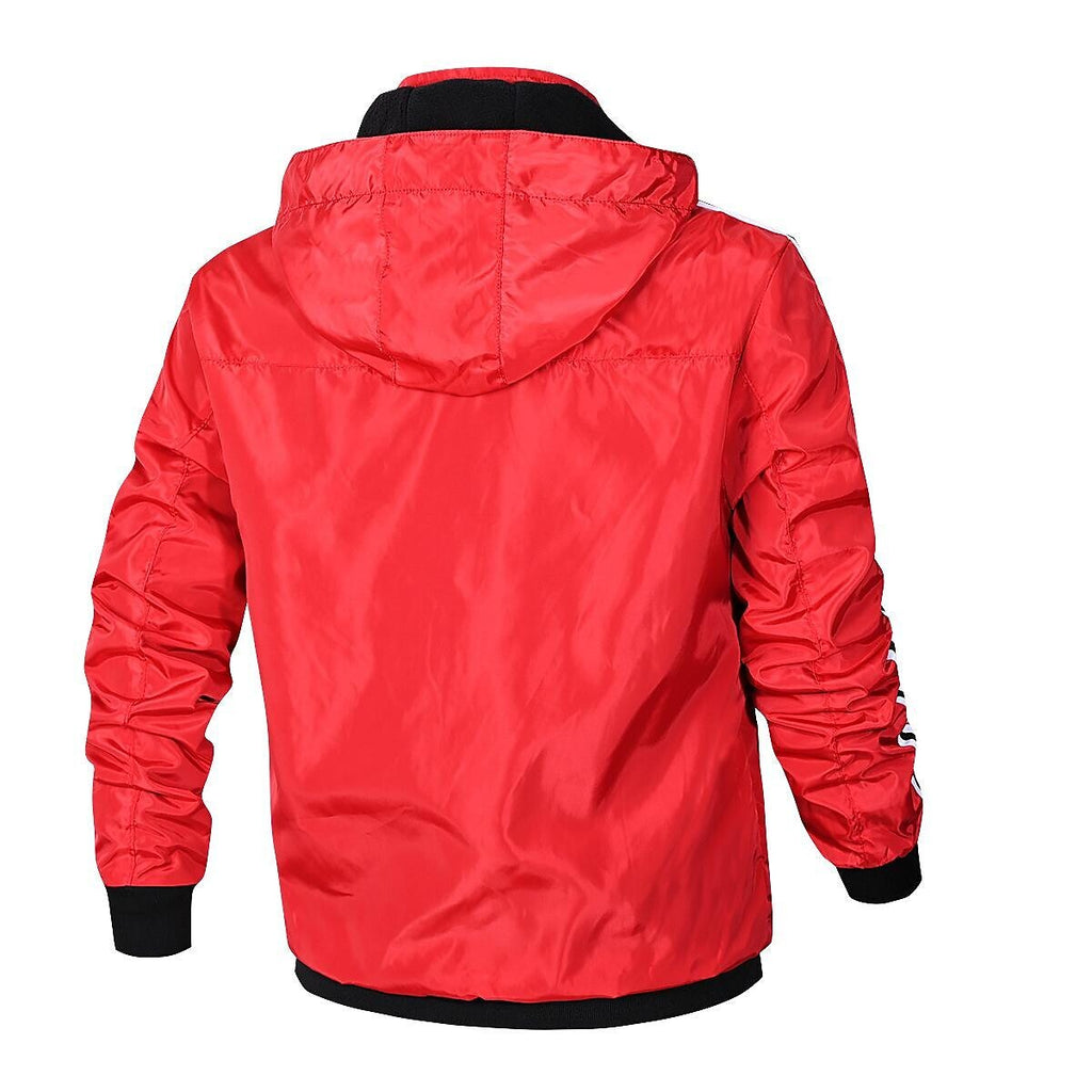 Men's Hooded Detachable Outdoor Windproof Two-Piece Track Jacket