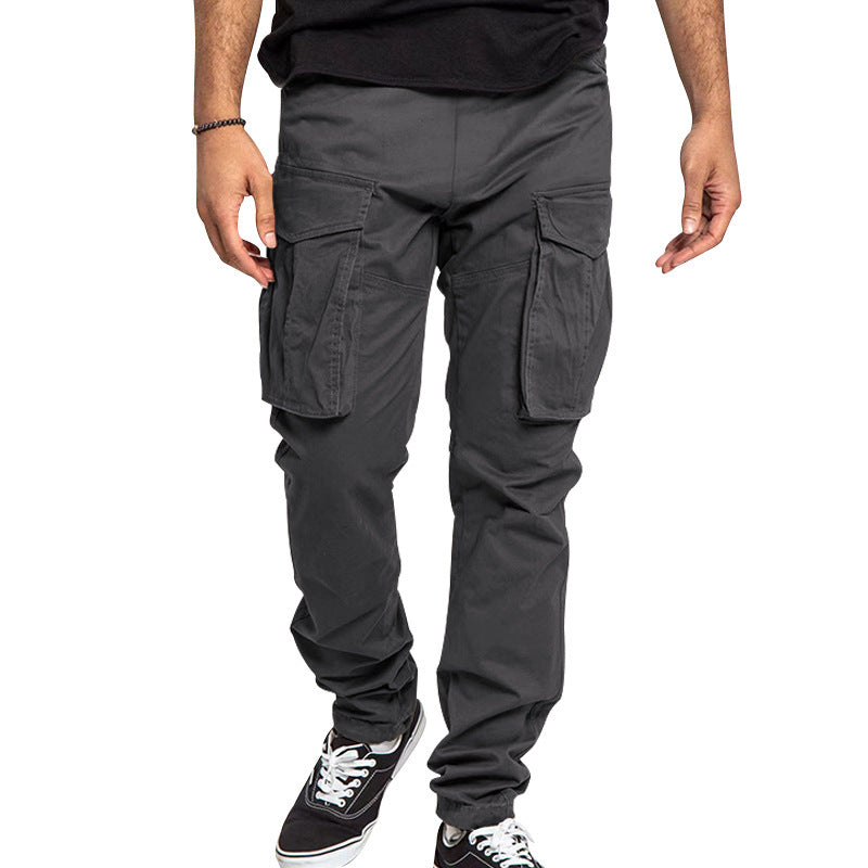 Men's Solid Color Multi Pocket Cargo Pants
