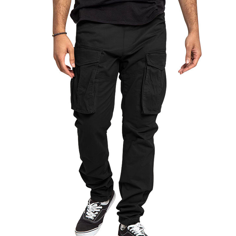 Men's Solid Color Multi Pocket Cargo Pants