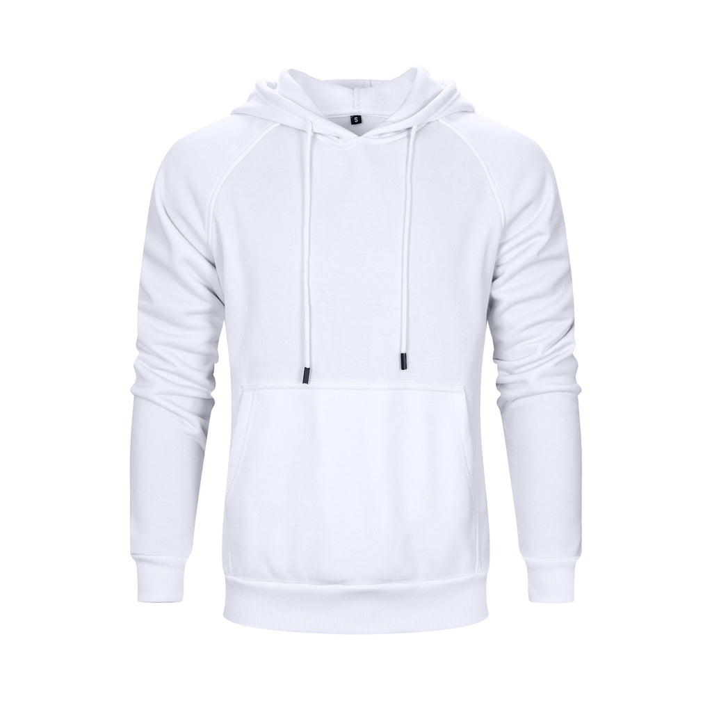 Men's Solid Color Raglan Sleeves Fleece Hoodies Sweatshirts
