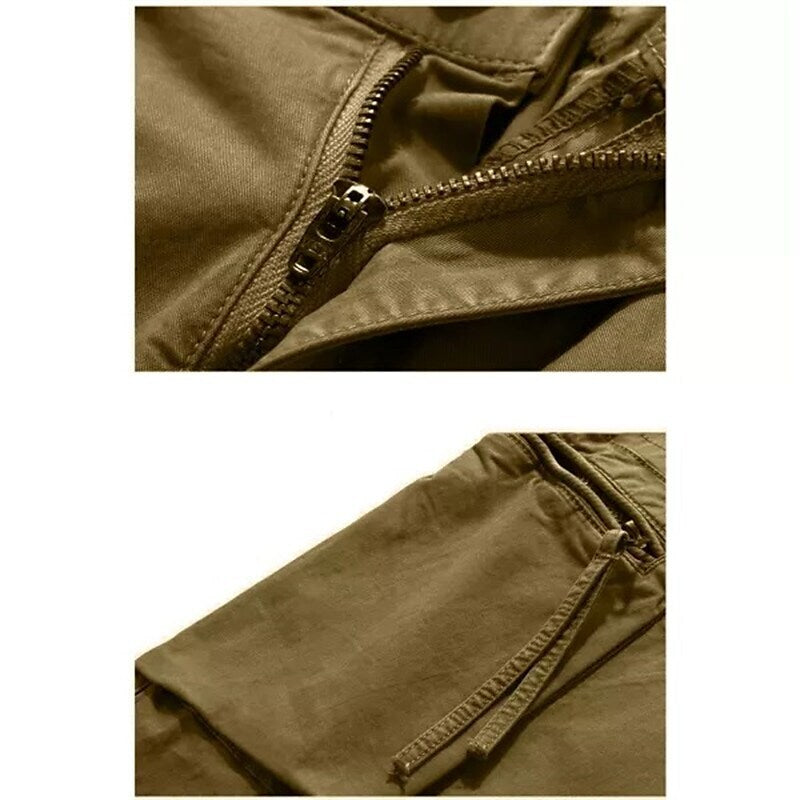 Men's Elastic Waist Drawstring Multi-Pocket Cargo Pants