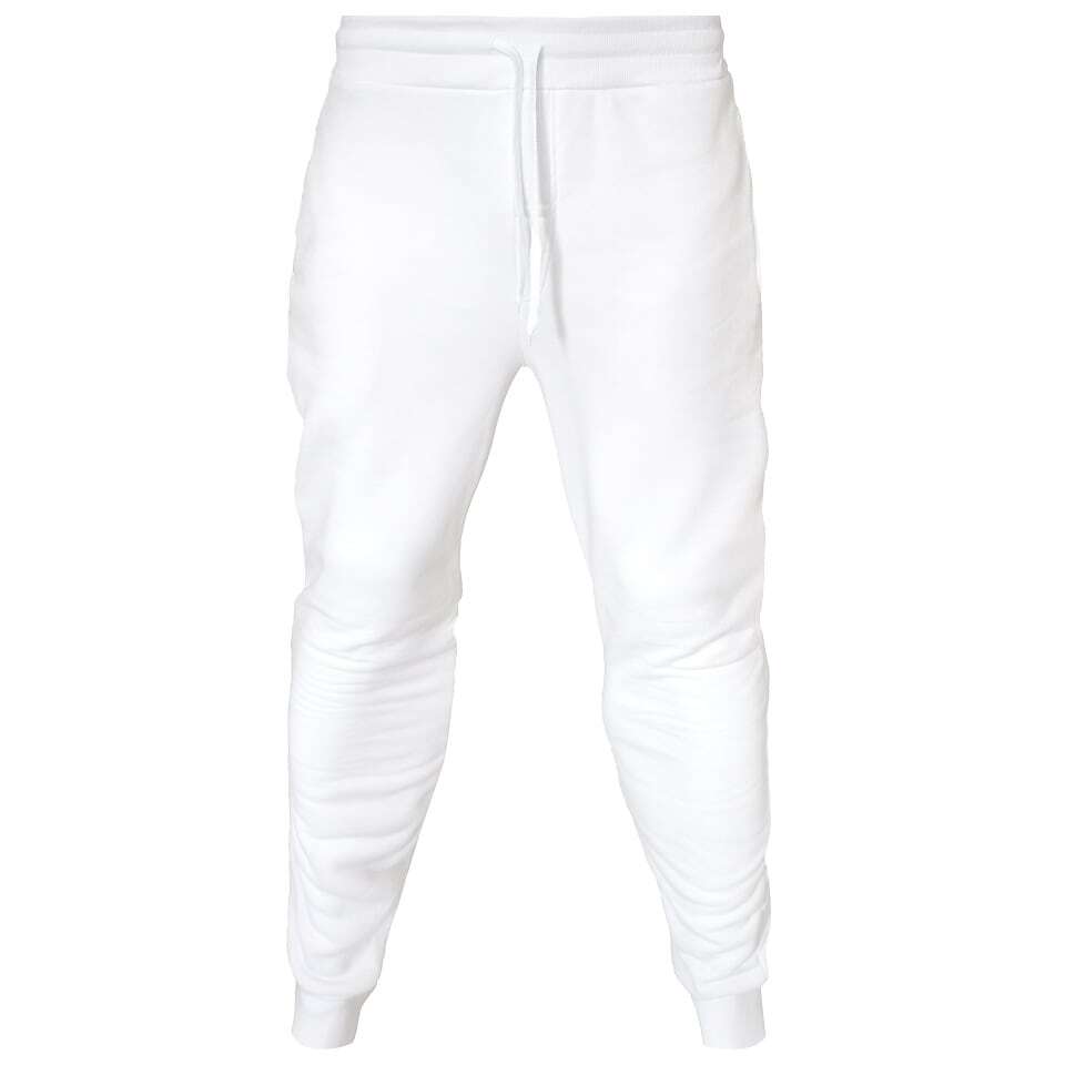 Men's Drawstring Elastic Waist Solid Color Fleece Sweatpants