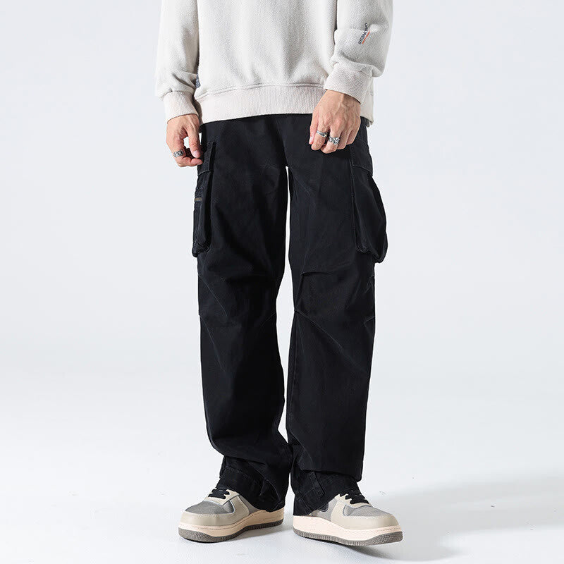 Men's Casual Large Pocket Straight Leg Pants