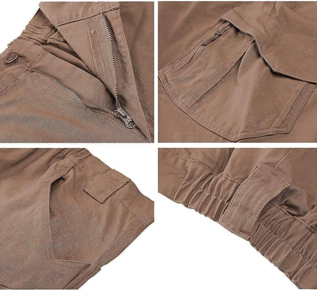 7-packs  Men's Assault Tactical Pants Lightweight Cotton Outdoor Military Combat Cargo Trousers