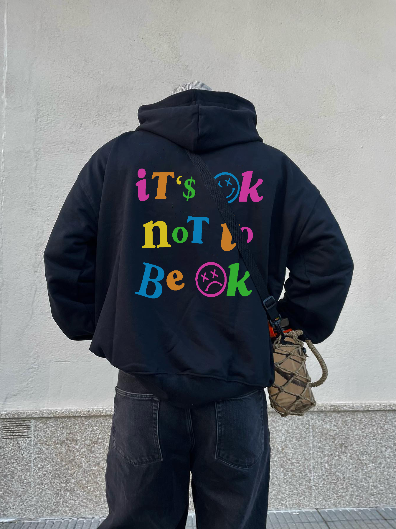 It's Ok Not To Be Ok Letters Printing Casual Hoodie
