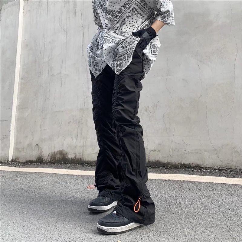 Casual Solid Color Pleated Pants