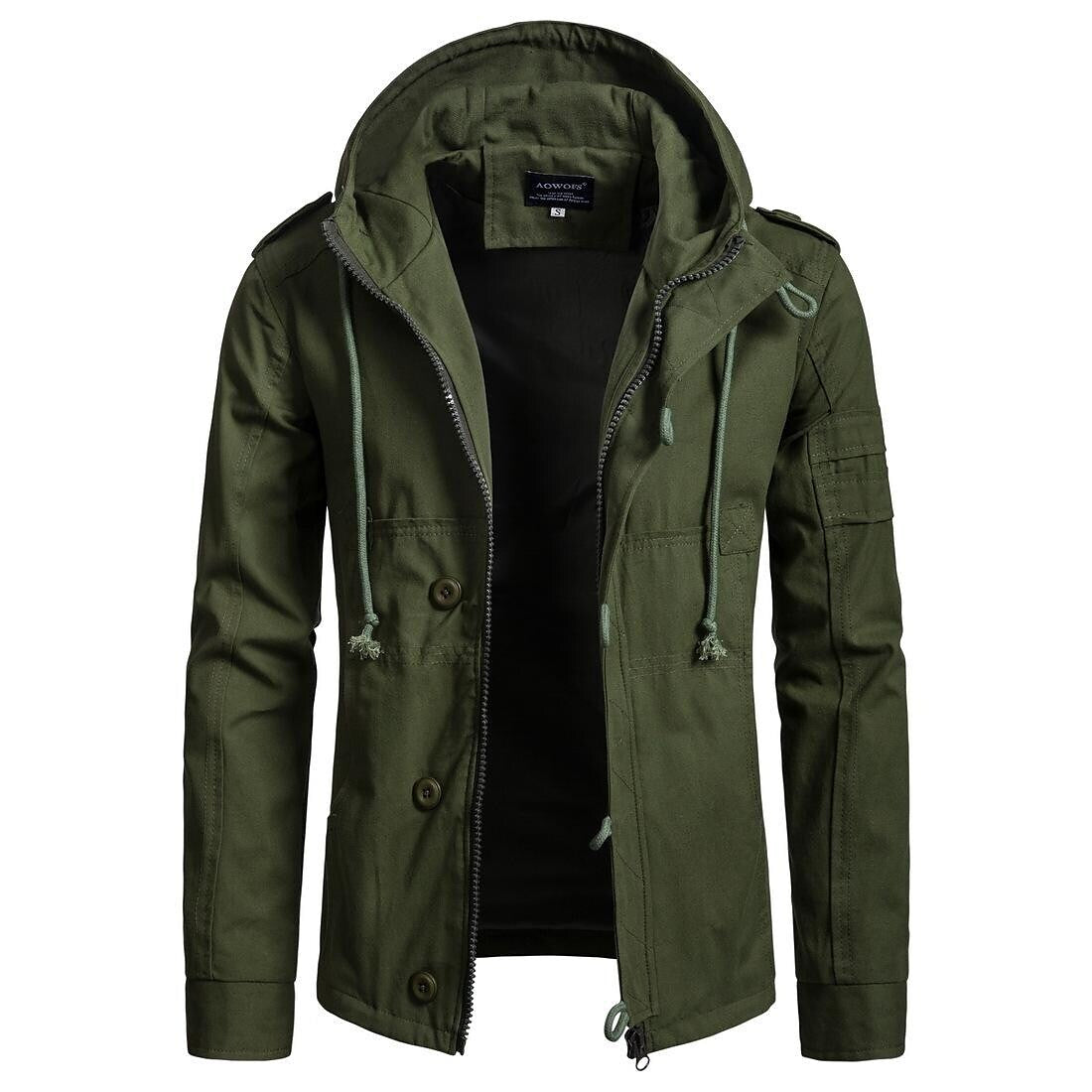 Men's Outdoor Washed Hooded Cotton Jacket