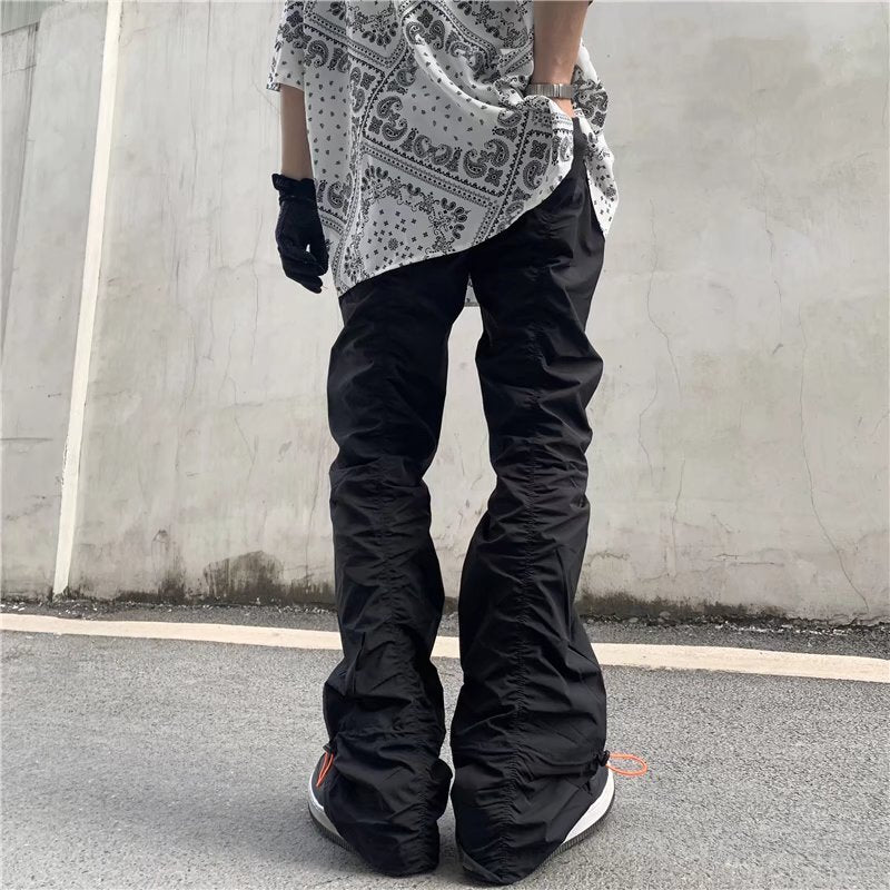 Casual Solid Color Pleated Pants
