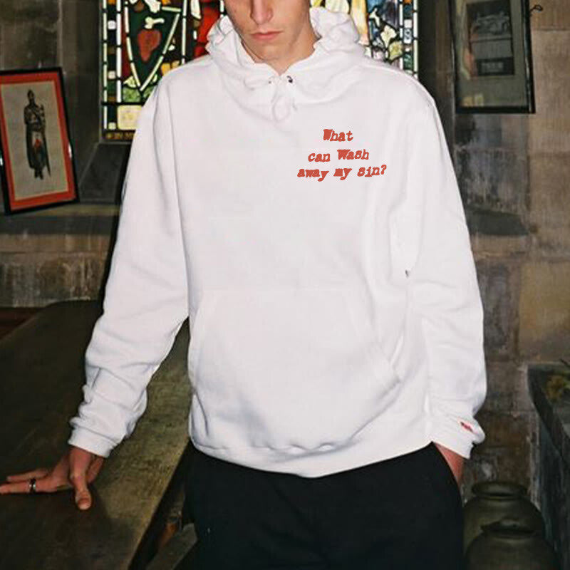 Nothing But Blood Of Jesus Print Hoodie