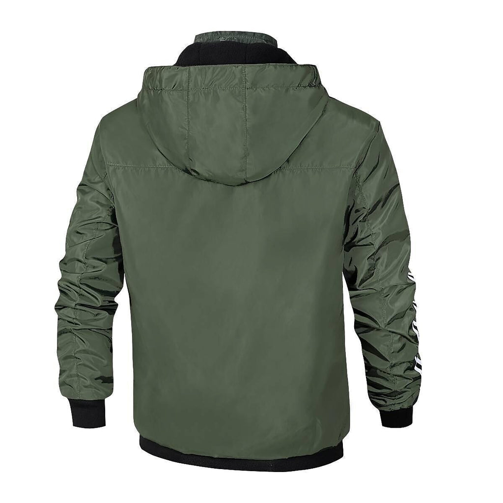 Men's Hooded Detachable Outdoor Windproof Two-Piece Track Jacket