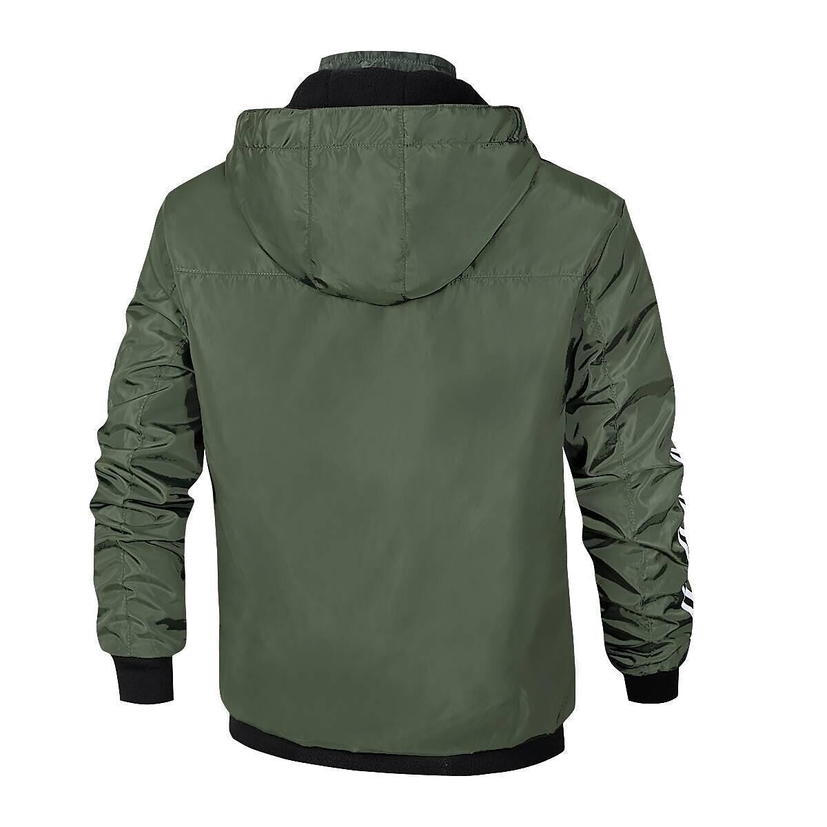 Men's Hooded Detachable Outdoor Windproof Two-Piece Track Jacket