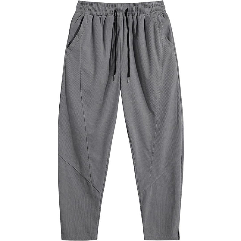 Men's Vintage Corduroy Drawstring Waist Harem Pants