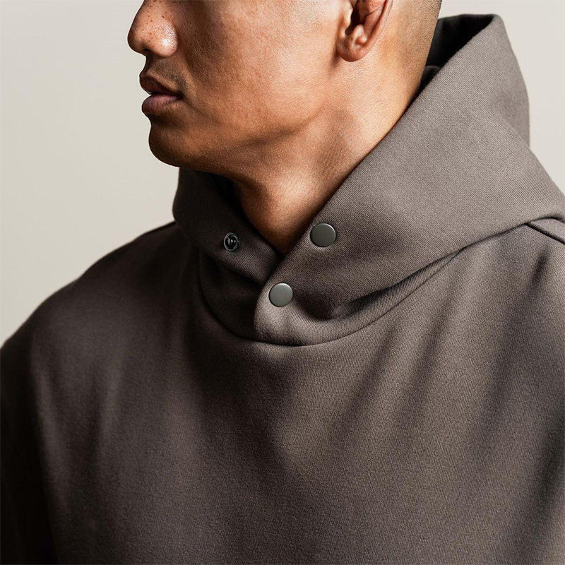 Men's Fleece Hidden Zipper Pocket Detail Hoodie