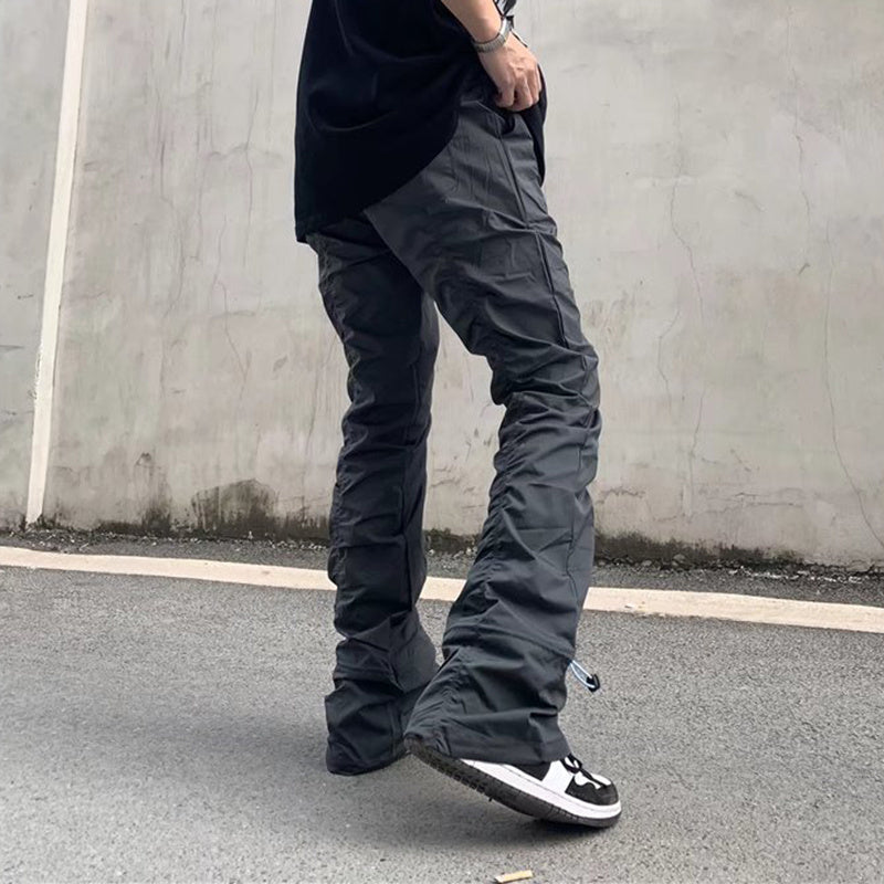 Casual Solid Color Pleated Pants