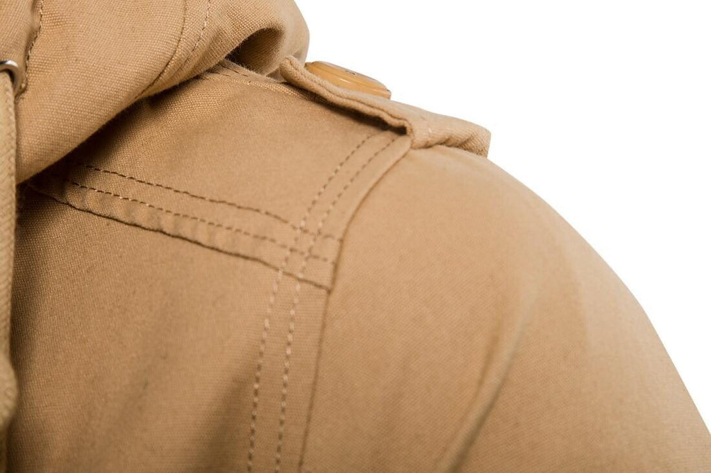 Men's Outdoor Washed Hooded Cotton Jacket