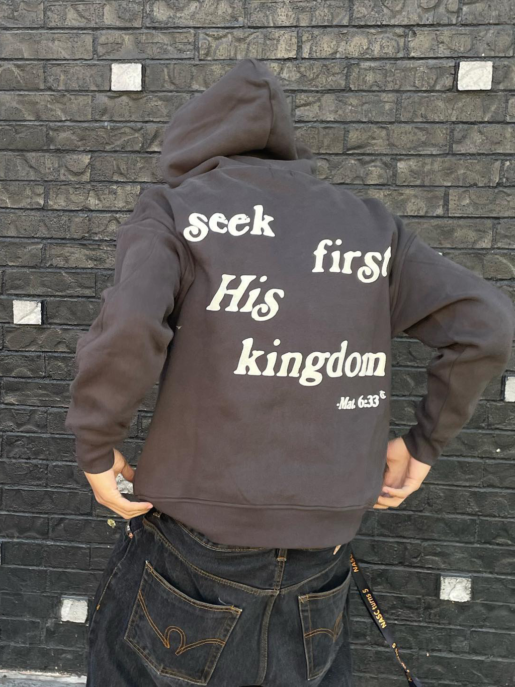 Seek First His Kingdom Mat. 6:33 Print Hoodie