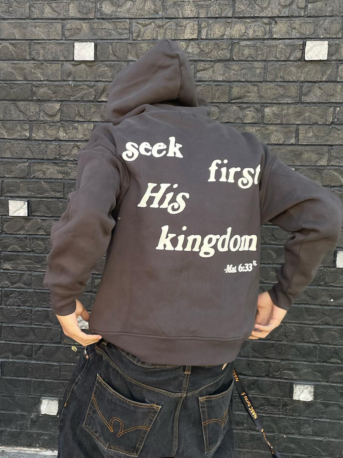Seek First His Kingdom Mat. 6:33 Print Hoodie