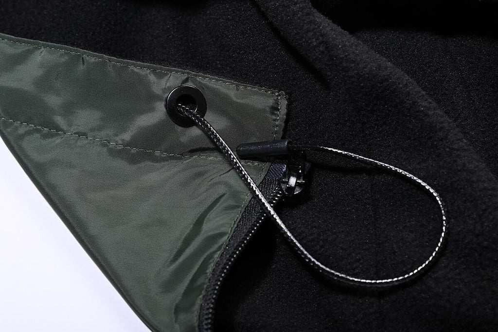Men's Hooded Detachable Outdoor Windproof Two-Piece Track Jacket