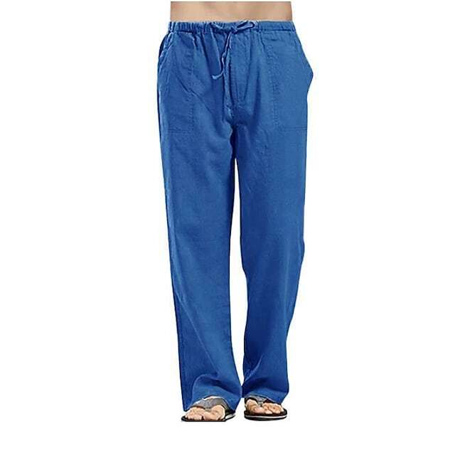 Men's Comfort Breathable Full Length Linen Pants