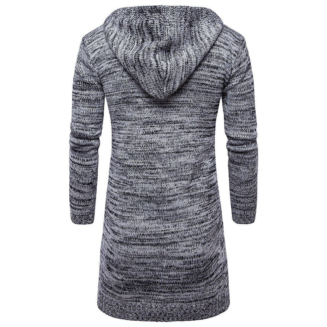 Men's Solid Color Hooded Long Sleeve Cardigans